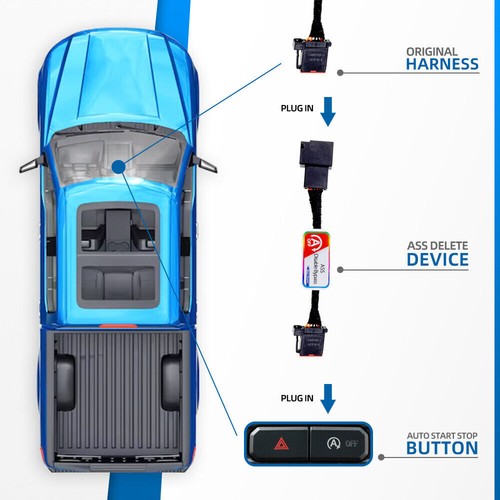 A-Off Start Stop Disable Delete Eliminator for Ford F-150 2015-2020 F-150 Raptor - Imagen 3 de 7