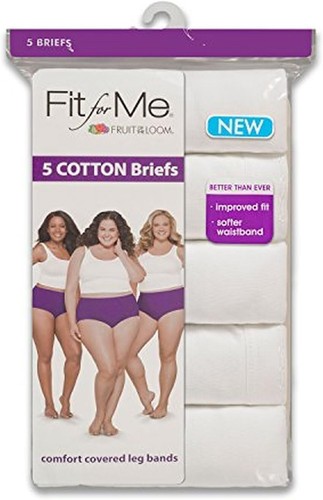 Comfortable Plus Size Women's Cotton Briefs - 5 Pack with Plush Waistband - Picture 4 of 4