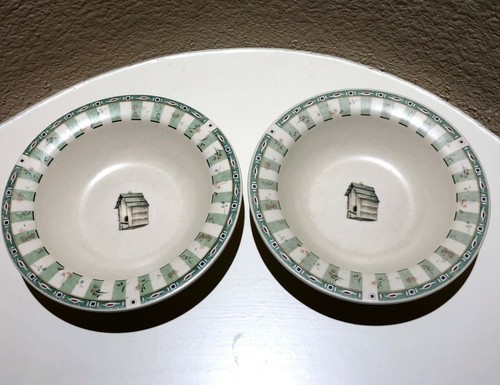 PFALTZGRAFF Naturewood Green Cream Soup Cereal Bowls Set of 5 - Picture 7 of 10