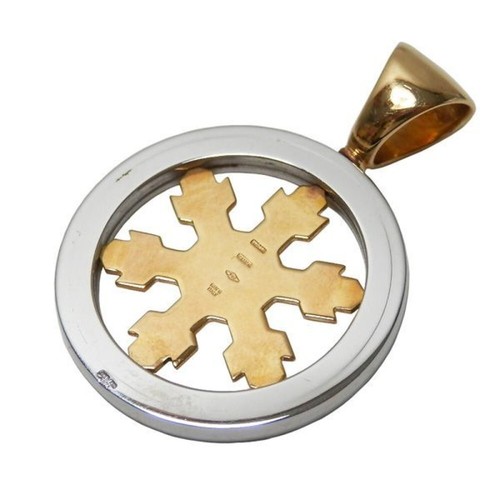 BVLGARI Tondo snow Yellow gold Pendant top 3.1 x 4.5 cm - Picture 10 of 24