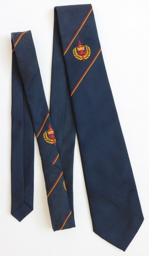 Heraldic tie Red Welsh dragon sword crown laurel wreath company town club - Picture 2 of 3