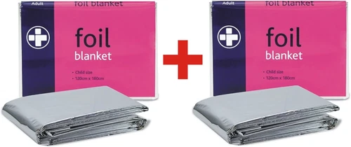 2 x Emergency Foil Blanket Camping First Aid Survival REL761 Foil Blanket