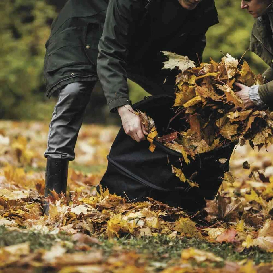 Fiskars Ergo Pop-Up Gartensack 175L Abfall Grünschnitt tragen Garten schwarz - Bild 3 von 4