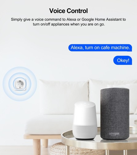 Enchufe inteligente Girier Tuya Wifi 20a UE enchufe inteligente con monitor de alimentación temporizador función - Imagen 11 de 24