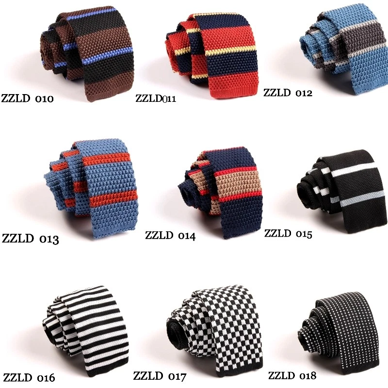 Moda Para hombres Colorida Corbata Tejida Corbata Estrecha Delgada Ajustada Tejida Foto 2 de 4