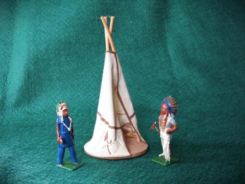 JOHILLCO c1951 RARO PAQUETE DE JUEGO ESCÉNICO PLOMO EN CAJA No.1 CAMPAMENTO INDIO NORTEAMERICANO - Imagen 21 de 24