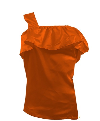 One shoulder Top Satin Party Wear New Designer Sexy Girl's Top Casual Wear S88-1 - Picture 14 of 43
