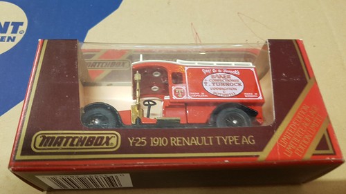 MM - Matchbox Models of Yesteryear Y-25 Renault Type AG rot "Bakers Tunnock" OVP - Bild 1 von 2