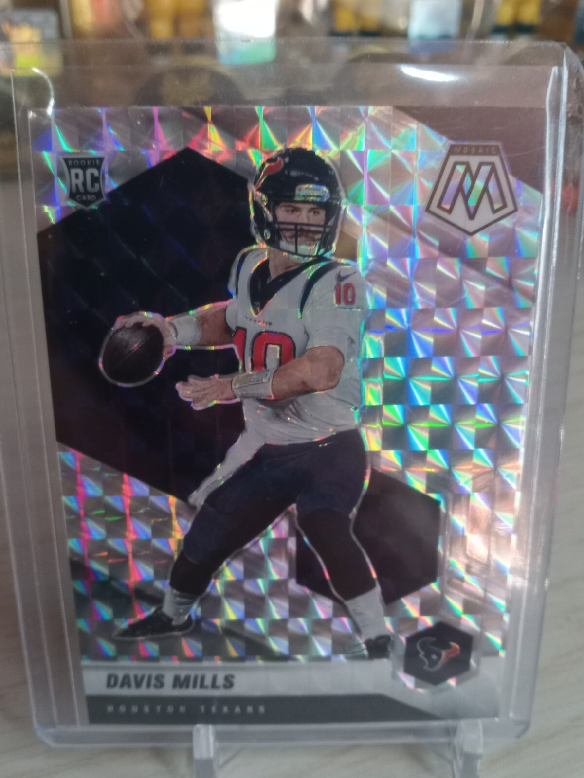 2021 Panini Mosaic #322 Rookie Davis Mills Silver Prizm RC Texans