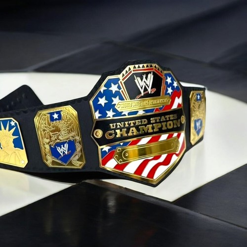 WWE United States Championship Wrestling Replica Title Belt 4mm Brass Adult Size - Picture 3 of 5