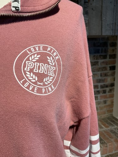 pink victoria secret 1/4 zip pullover sweatshirt Size Xs - Picture 4 of 6