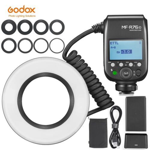 Godox MF-R76C MF-R76N MF-R76S TTL 2.4G Wireless Macro LED Ring Flash Light - Picture 2 of 17