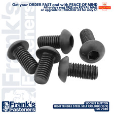 M5 (?5mm) SOCKET BUTTON SCREWS ? 10.9 HIGH TENSILE STEEL SELF COLOUR ? ISO 7380