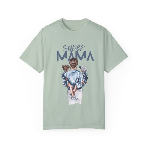 Super Mama Garment-Dyed T-Shirt, Cute Mom Tee, Mother's Day Gift, Family - Picture 10 of 45