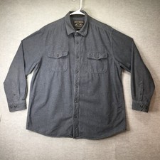 Grizzly Mountain Flannel Shirt Mens XXL 2XL Blue Long Sleeve Button Up 2-Pocket