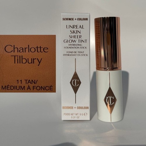 Charlotte Tilbury 12 Tan Unreal Skin Sheer Glow Tint Foundation Stick Neu im Karton - Bild 1 von 12