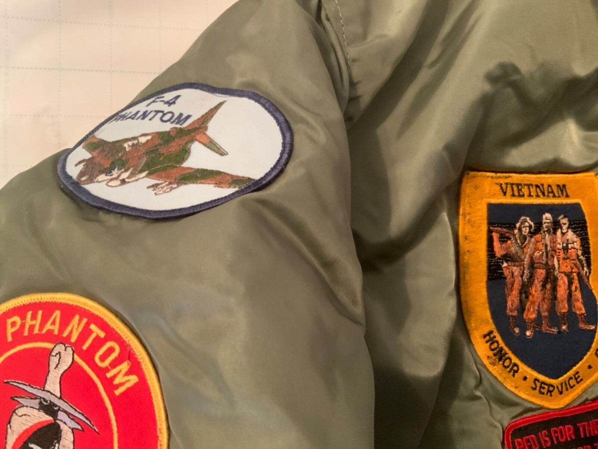 VINTAGE 1960'S MA-1 USAF Flight Bomber Jacket Size Small 60s