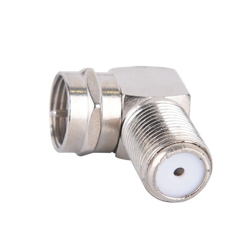 2pcs 90 Degree Antenna Plug F-Type Angle Adapter Plug Connector Right TV Aerial - Afbeelding 9 van 9