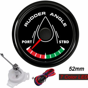 - Black Black 3 Colors Meter for Marine Ship Boat Yacht 0-190ohm IP67 Waterproof Almencla Universal Analog Rudder Angle Indicator Gauge