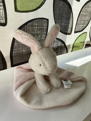 Jellycat Bobtail Bunny Comforter/Soother Pink And Cream UK