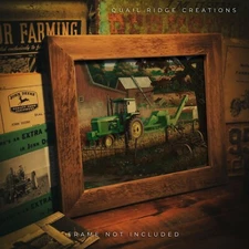 Vintage John Deere Tractor Art Print 8X10 Farming Wall Decor Charles Freitag