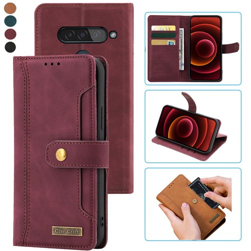 LG G8S Notebook Style Card Case,Leather Magnetic Flip Phone CaseFor LG G8S ThinQ - Picture 6 of 22