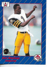 1991 All World Canadian Football CFL Earl Winfield Card #58