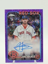 Joe Jacques 2024 Topps Chrome Auto Purple Speckle Refractor Rookie Card 198/299