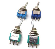 4-pcs SPDT (2 NEW; 2 USED) Mini Toggle Switches Panel Mount ON-ON ~ US SELLER