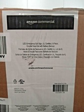 Commercial Double Face LED Emergency Exit Sign, UL Certified, 6-Pack NEW