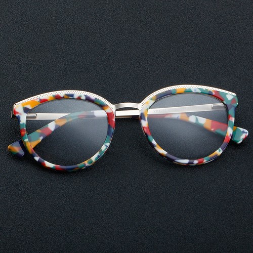 Montature per occhiali retrò in acetato fatte a mano design occhiali per gatti donna RX abili - Foto 2 di 19