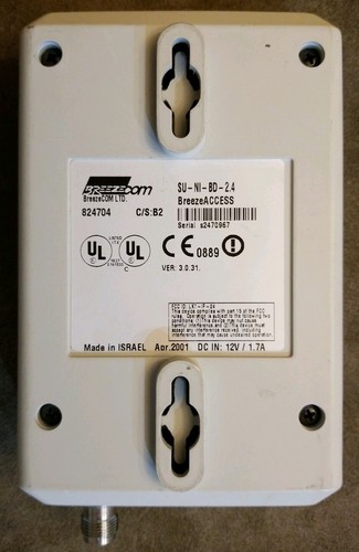 Alvarion BreezeACCESS SU-NI-BD-2.4 IP bucle local inalámbrico sin suministro de CA - Imagen 2 de 6
