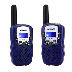 2x Retevis RT388 Sky Blue Kids Walkie Talkie UHF LCD+Flashlight 2Way FM Radio US