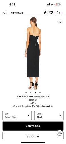 Bardot Ambience Dress Black Size Xs - Picture 8 of 10