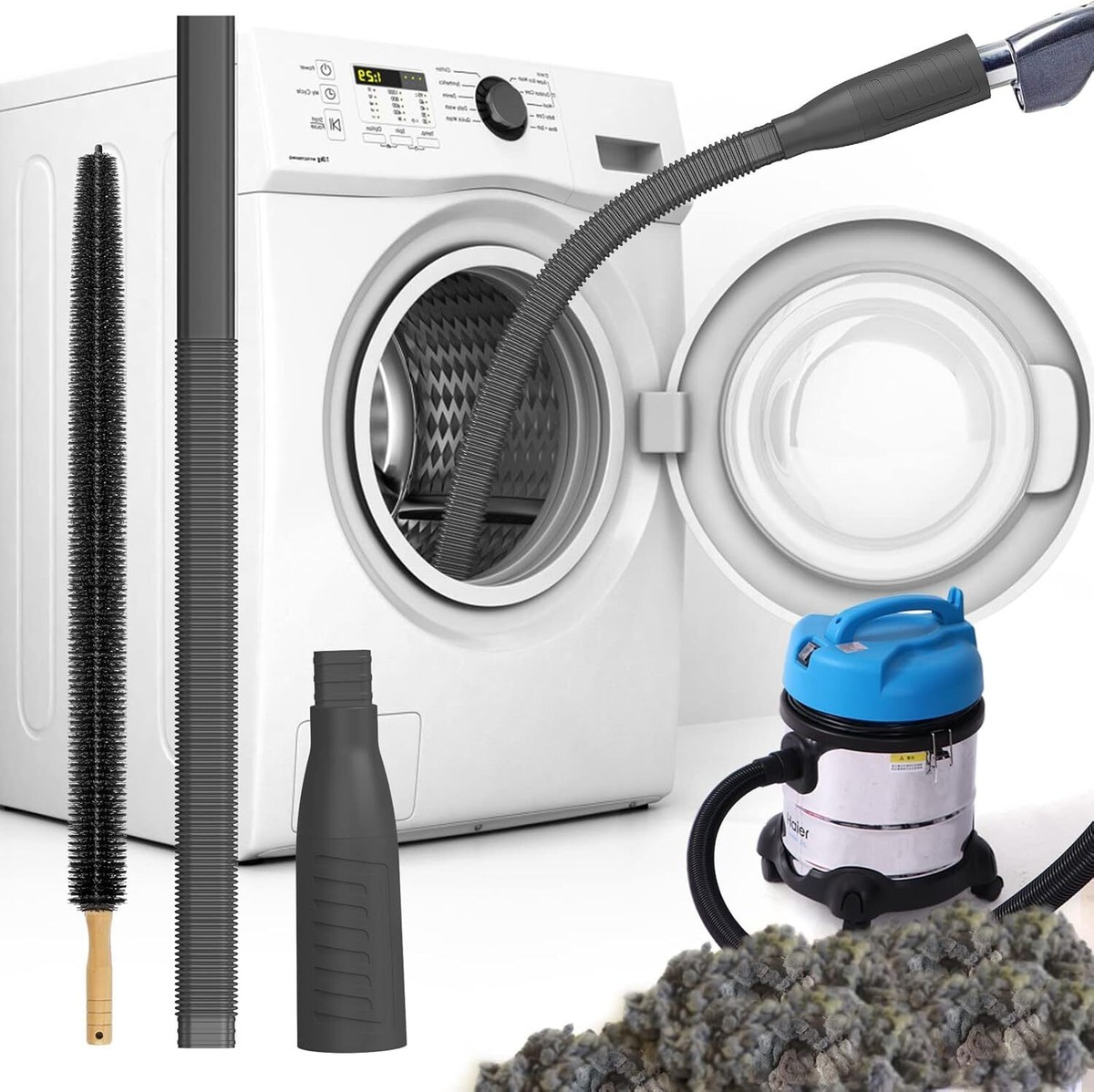 Sealegend 2 Pieces Dryer Vent Cleaner Kit Vacuum Attachment