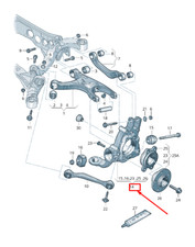 AUDI A8 4H Rear Right Wheel Bearing Housing 4H0505432D NEW GENUINE