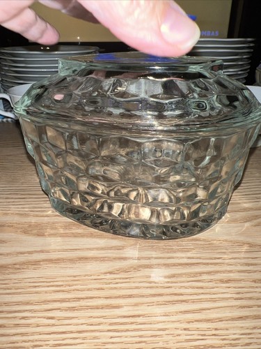 Homco Large Heart Shaped Covered Glass Candy Dish Excellent Condition VTG - Picture 5 of 22