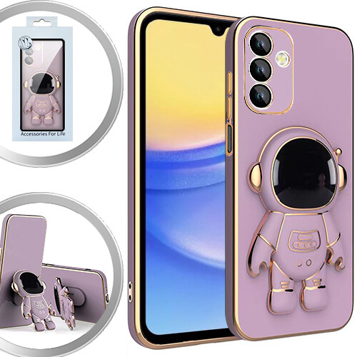 For Samsung Galaxy A15 5G Case | Astronaut Hybrid TPU Protective Stand Cover