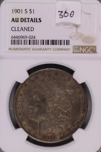 1901-S Morgan Silver Dollar NGC AU Details Cleaned #9-024