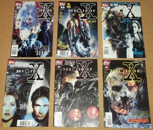The-X-Files-1996-Topps-Comic-Book-Lot-of-six-23-25-26-27-29-30-David-Duchovny