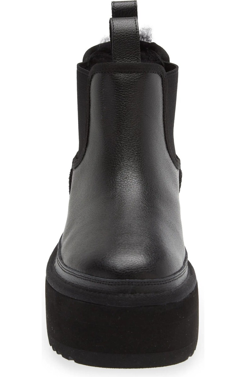 UGG Neumel Platform Boot Chelsea Size 10 Chunky Shoes Black UGG Neumel Platform Boot Chelsea Size 10 Chunky Shoes Black