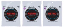 Martin MM11 Retro Monel Acoustic Guitar Strings, Custom Light, (11-52) (3 Pack)