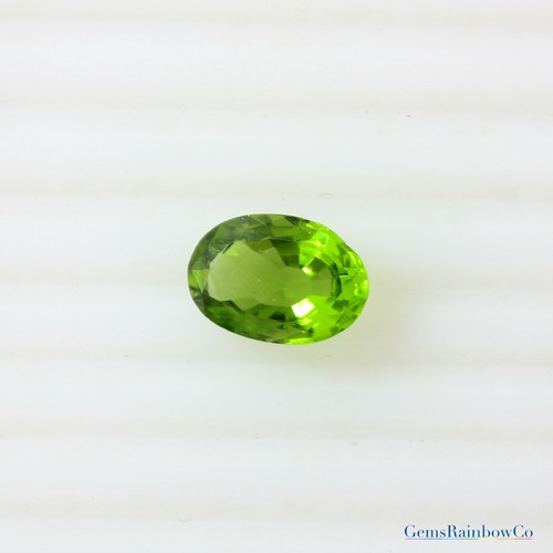 Natural Apple Green Arizona Peridot 13x9mm Oval Faceted 4.14 Ct, Gemstone - Picture 4 of 5