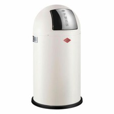 Wesco Abfallsammler Pushboy, Mülleimer, Abfalleimer, Stahlblech, Sand matt, 50 L