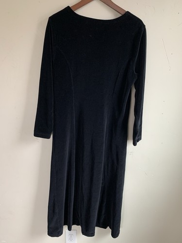 ERIKA & CO. Vintage Samt langes Kleid Damen M Velour Knopfleiste Witchy Y2k - Bild 9 von 13