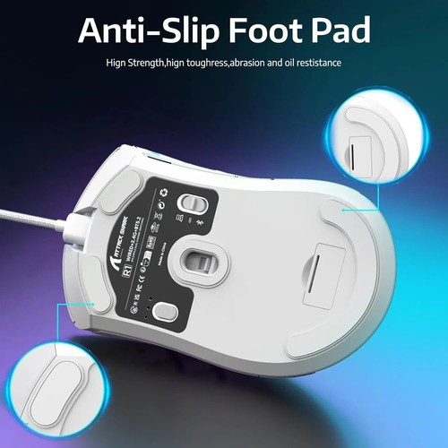 ATTACK SHARK R1 49g PixArt PAW3311 Gaming Sensor, BT/2.4G Wireless/Wired Mouse - Picture 27 of 50