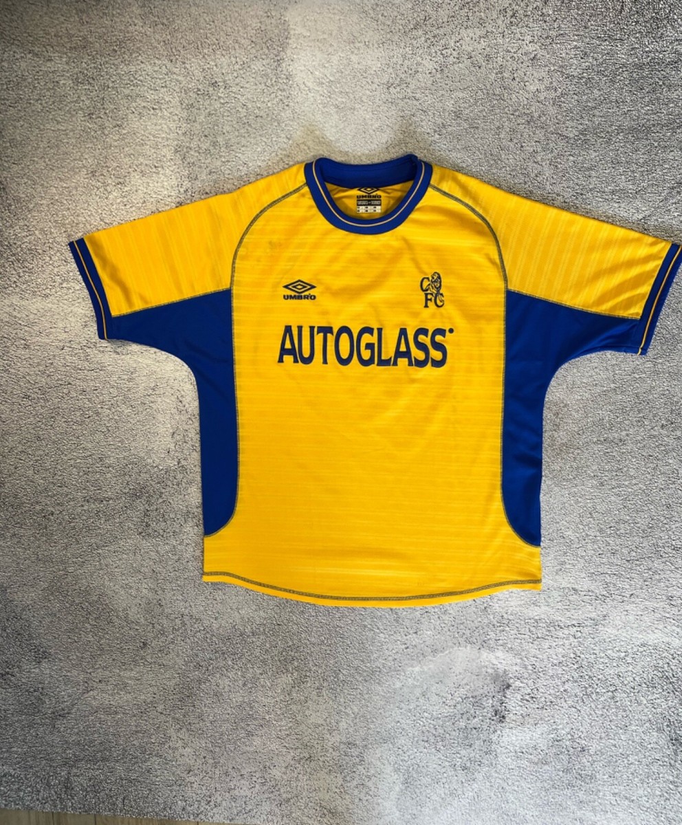Umbro Chelsea FC Jersey 2000 Mens L Autoglass Vintage Soccer Shirt