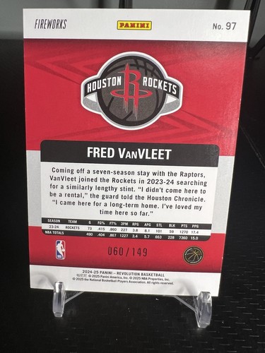 2024-25 Panini Revolution - Fred VanVleet #97 Fireworks /149 - Picture 2 of 2