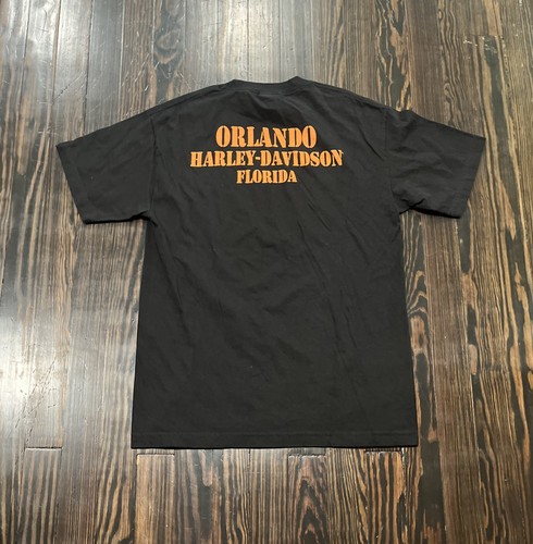 Harley Davidson T Shirt Uomo Medium Nero Cotone - Foto 4 di 5