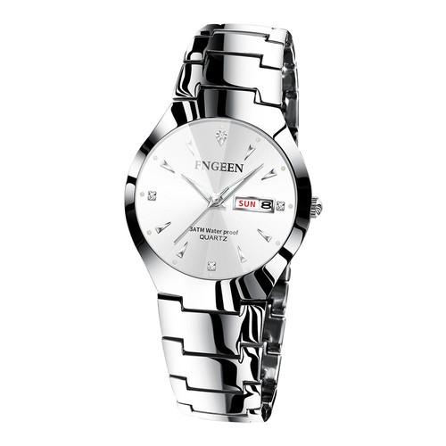 Waterproof Men's Classic Watch Stainless Steel Quartz Analog Business Wristwatch - Picture 9 of 16